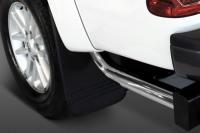 Toyota Hilux (12–) Боковая защита кузова одинарная (76мм, полир. нерж.),